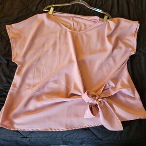 Pink Waist Tie Blouse